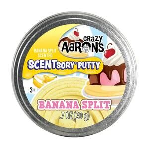 🔥Crazy Aarons Scentsory Putty Banana Split .7oz Tin Box Sensory Therapy BNWT🔥